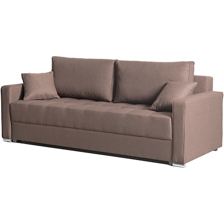 Canapea extensibila CD Sofa Thalia, 228x90x88 cm, brate drepte, culoare Maro