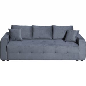 Canapea extensibila CD Sofa Casandra, 242x90x90 cm, tapitata velur culoare Gri Antracit