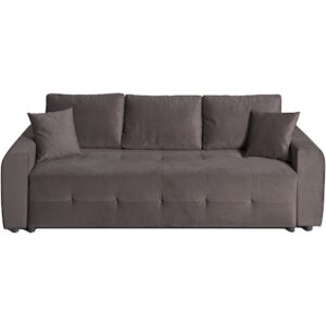 Canapea extensibila CD Sofa Casandra, 242x90x90 cm, tapitata velur culoare Maro Dark