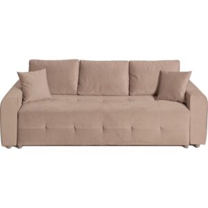 Canapea extensibila CD Sofa Casandra, 242x90x90 cm, tapitata velur culoare Maro Mika