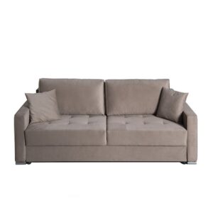 Canapea extensibila CD Sofa Myra, 228x95x90 cm,tapitata velur culoare Maro Mika