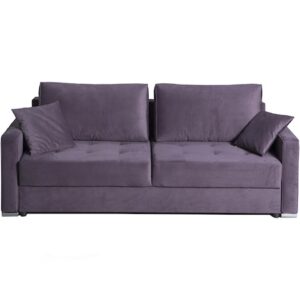 Canapea extensibila CD Sofa Myra, 228x95x90 cm, tapitata velur culoare Violet Dark